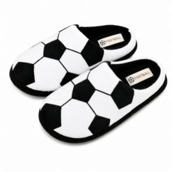 Voetbal Pantoffels EK/WK – Sloffen - Zwart/Wit - Maat 42-43