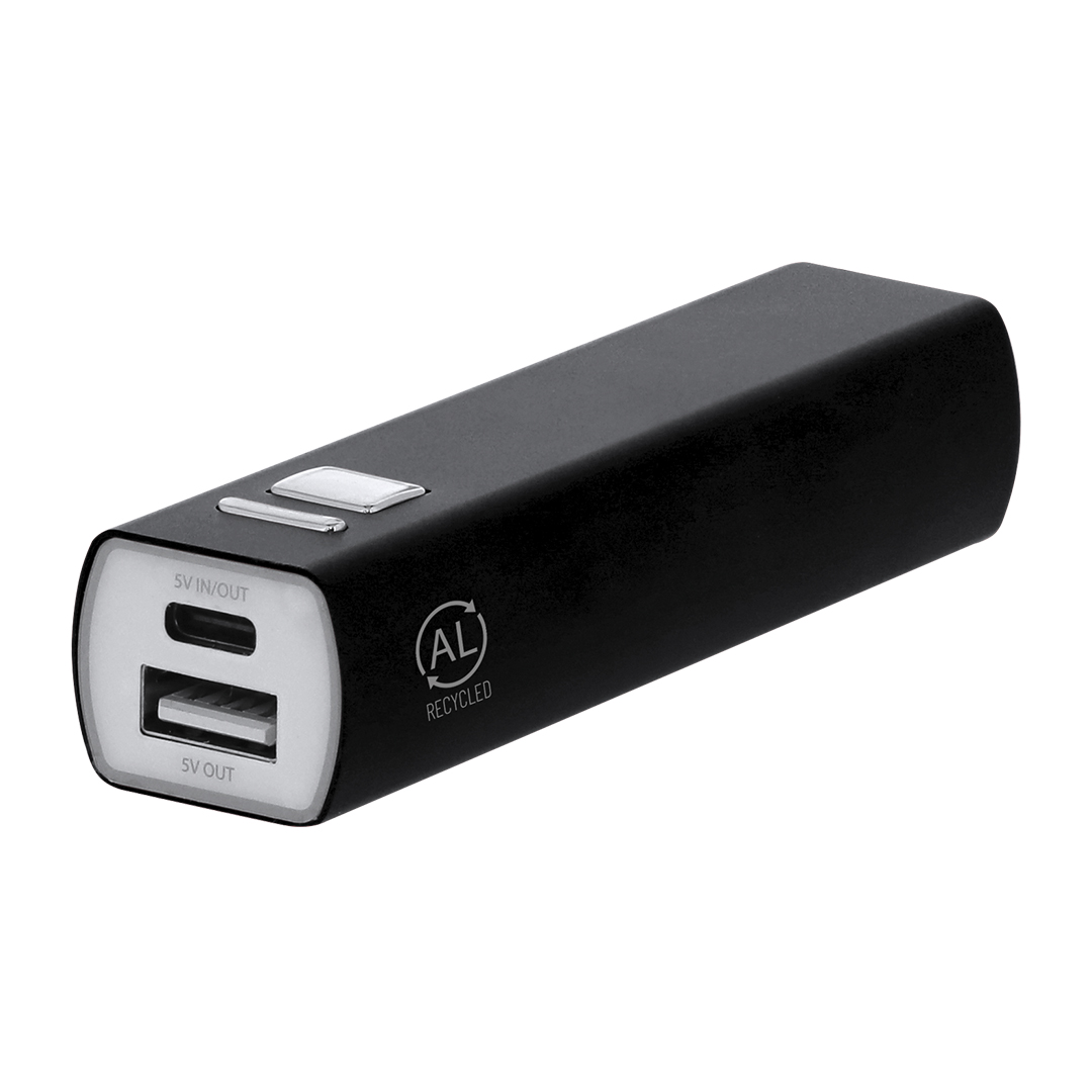 Powerbank 2.600 mAh zwart