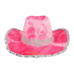Alternative view of Cowboyhoed suède - Hoed met glitters en pailletten - Roze