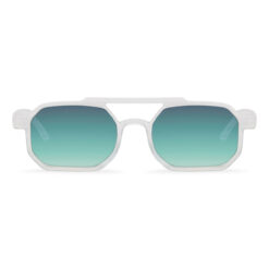 Alternative view of Transparante zonnebril met groene glazen en uv400 bescherming