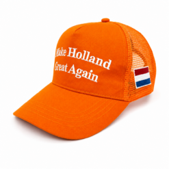 Oranje supporters pet met Nederlandse vlag – WK trucker cap - Make Holland Great Again