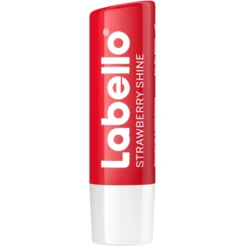 Alternative view of Labello Strawberry Shine lippenbalsem met aardbeiengeur en rode glans