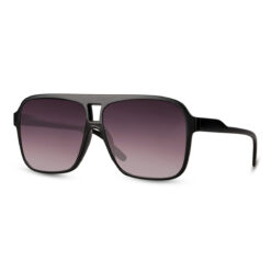 Oversized zonnebril met zwarte gradient glazen en UV400 bescherming
