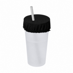 Flexibele bekerdeksel polyester - Zwart