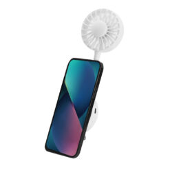 Handventilator met magneet voor telefoon - USB oplaadbaar - Wit