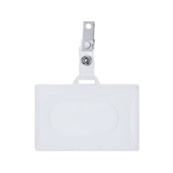 Alternative view of 50 stuks - Badgehouder met transparante kaarthouder - Horizontaal - 6,6 x 9,4 cm
