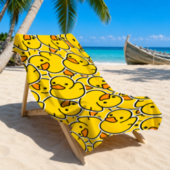Alternative view of Badeendjes Strandhanddoek 150 x 100 cm – Polyester badhanddoek – Gele Duck Print