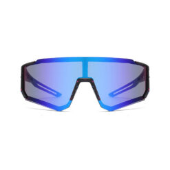 Alternative view of Sport zonnebril voor kinderen met semi randloos montuur en zwarte pootjes - Blauw glas