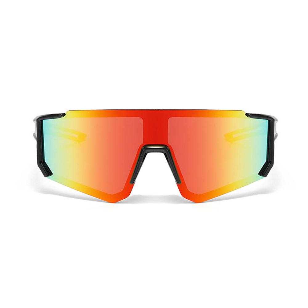Sport zonnebril voor kinderen met semi randloos montuur en zwarte pootjes - Multicolor glas - Afbeelding 2