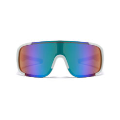 Alternative view of Sport zonnebril met semi randloos montuur en witte pootjes - Multicolor glas