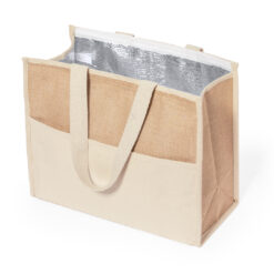Alternative view of Koeltas katoen/jute met voorvak - 43 x 34 cm - Beige