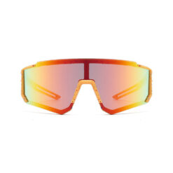 Alternative view of Sport zonnebril voor kinderen met semi randloos montuur en oranje pootjes - Multicolor glas