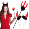 Accessoire set - Duivel - Diadeem en drietand - 2-delig - Rood