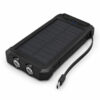 Sanyano solar powerbank - Met zaklamp en kompas - Draadloos opladen - 30000 mAh - 20W - Zwart