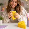 Cheese Squishy – Zachte Stressbal Fidget Toy – Slow Rising - Afbeelding 5