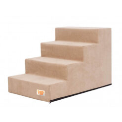 Lizzy & Lola - Hondentrap Stepzy - Beige - 40 x 60 cm - Met 4 treden