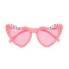 Partybril team bride - Hartjesbril met roze glazen - Met pareltjes - 3 stuks