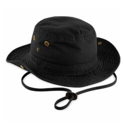 Outback safari hoed - Beechfield - UPF50+ - 58 cm - Zwart
