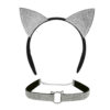 Accessoire set - Kat - Diadeem en choker - Met diamantjes - 2-delig - Afbeelding 6