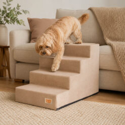 Alternative view of Lizzy & Lola - Hondentrap Stepzy - Beige - 40 x 60 cm - Met 4 treden