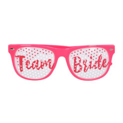 Partybril team bride - Pinhole zonnebril met witte glazen - 3 stuks