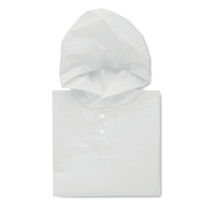 PEVA regenponcho kinderen wit - 2-5 jaar - Afbeelding 2