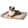 Lizzy & Lola - Fluffy Hondenbed Nappy Teddy - 107 x 76 cm - Beige/Grijs