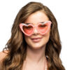 Partybril team bride - Hartjesbril met roze glazen - Met pareltjes - 3 stuks - Afbeelding 5
