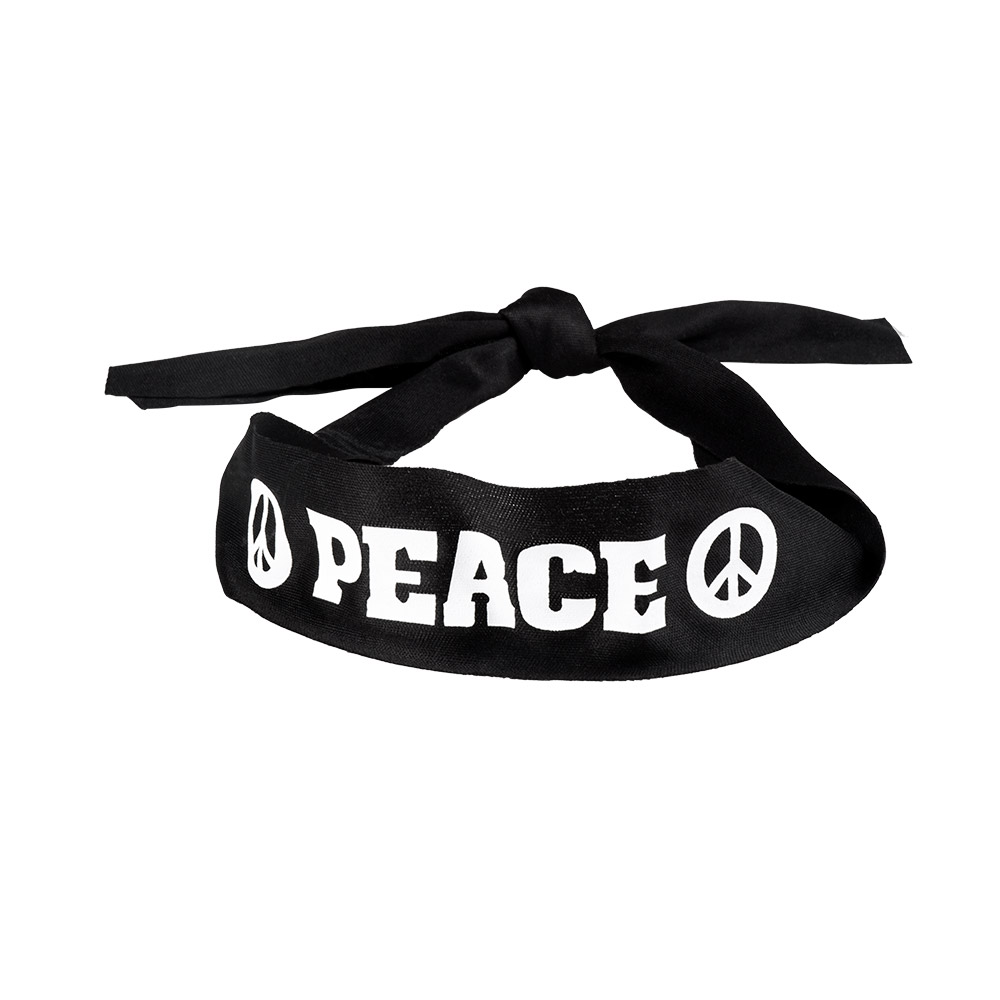 Accessoire set - Hippie - Peace - Hoofdband, partybril en ketting - 3-delig - Afbeelding 2