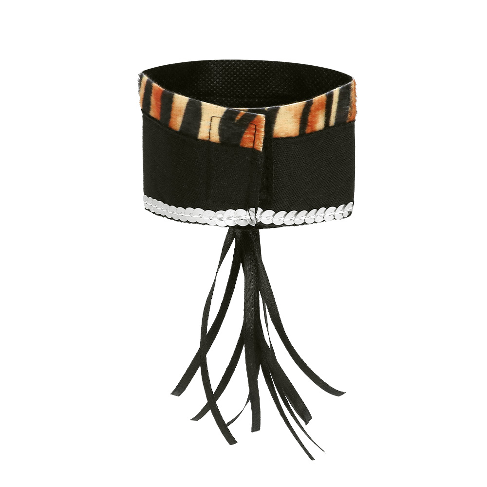 Accessoire set - Tijger - Diadeem, staart, choker en armbanden - 5-delig - Afbeelding 6