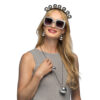Accessoire set - Disco - Diadeem, partybril, ketting, oorbellen en ring - 5-delig - Zilver - Afbeelding 11