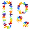 Accessoire set - Hawaii - Regenboog - Hoofdband, Hawaiikrans, armbanden - 4-delig - Multicolor - Afbeelding 2