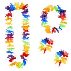 Alternative view of Accessoire set - Hawaii - Regenboog - Hoofdband, Hawaiikrans, armbanden - 4-delig - Multicolor