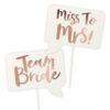 Fotobooth props Bride to be - Papieren foto props voor vrijgezellenfeest - Roze/wit - 10-delig - Afbeelding 6