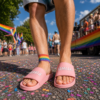 Roze slippers - Slippertje Gemaakt - Badslippers - Maat 42 - Afbeelding 3
