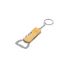 Multifunctionele sleutelhanger - 3 functies - Flesopener, kurkentrekker en mes - Bamboe/RVS - Afbeelding 3