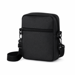 Schoudertas van PU - Crossbody tas met voorvak - Zwart