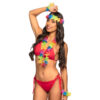 Accessoire set - Hawaii - Regenboog - Hoofdband, Hawaiikrans, armbanden - 4-delig - Multicolor - Afbeelding 6