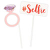 Fotobooth props Bride to be - Papieren foto props voor vrijgezellenfeest - Roze/wit - 10-delig - Afbeelding 3