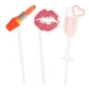 Fotobooth props Bride to be - Papieren foto props voor vrijgezellenfeest - Roze/wit - 10-delig - Afbeelding 2
