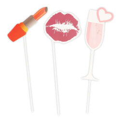 Alternative view of Fotobooth props Bride to be - Papieren foto props voor vrijgezellenfeest - Roze/wit - 10-delig