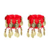 Accessoire set - Buikdanseres - Hoofdband, riem, armbanden - 4-delig - Rood - Afbeelding 3