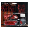 Schminkset duivel - Make-up kit met duivelhoorntjes, kwastje en spons - Gezichtsschmink - 5-delig