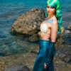 Schminkset zeemeermin - Glitter make-up kit met stencil en strass steentjes - Mermaid schmink - 6-delig - Afbeelding 4