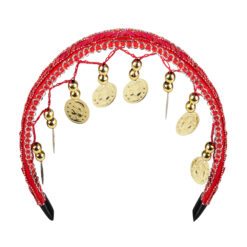 Alternative view of Accessoire set - Buikdanseres - Hoofdband, riem, armbanden - 4-delig - Rood