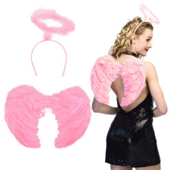 Accessoire set - Engel - Diadeem en vleugels - 2-delig - Roze