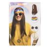 Accessoire set - Hippie - Hoofdband, partybril, pruik en ketting - 4-delig - Afbeelding 12
