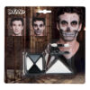 Schminkset doodskop - Make-up kit met spons en applicator - Skelet schmink - 4-delig