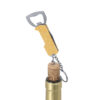 Multifunctionele sleutelhanger - 3 functies - Flesopener, kurkentrekker en mes - Bamboe/RVS - Afbeelding 5