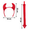 Accessoire set - Duivel - Diadeem en staart - 2-delig - Rood - Afbeelding 4